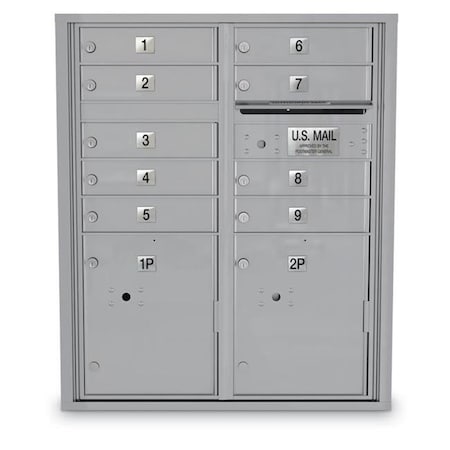 Postal Products Unlimited Postal Products Unlimited N1032245 4C Standard Mailbox - 9 Door 2 Parcel Lockers N1032245